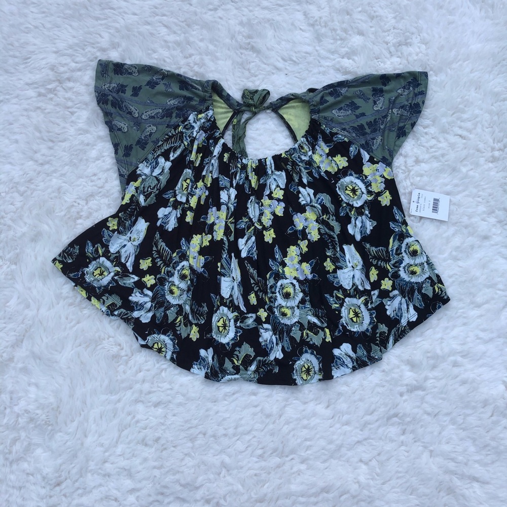 NWT Free People Baja Babe Cold Shoulder Blouse